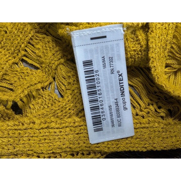 Zara Womens Sleeveless Small Top Vest Yellow Boho Hippie Grunge Boxy Layer 143 - Picture 6 of 8